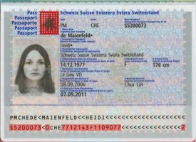 Muster Personalausweis Schweiz