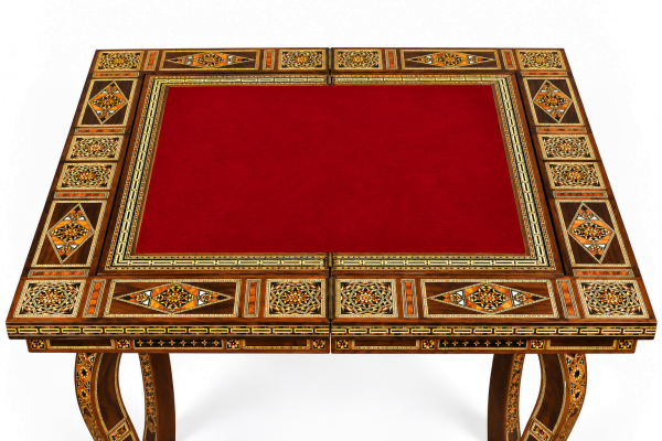 Oriental Mosaic Game Table - Backgammon & Chess