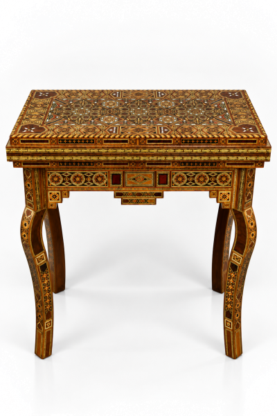 Oriental Mosaic Game Table - Backgammon & Chess