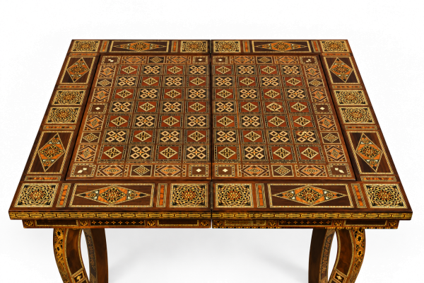 Oriental Mosaic Game Table - Backgammon & Chess